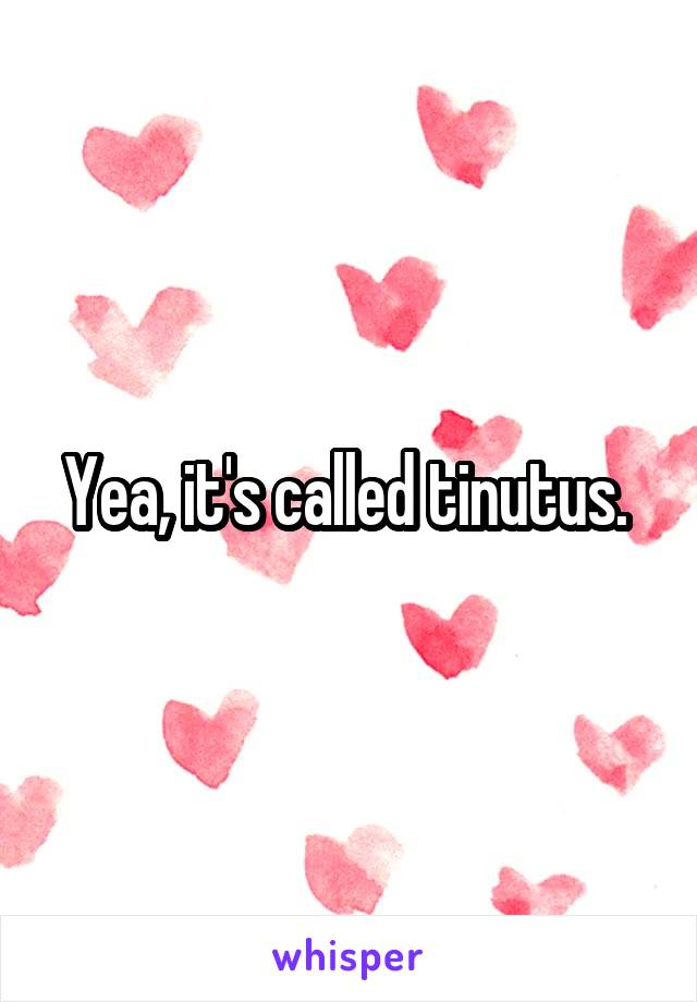 Yea, it's called tinutus. 