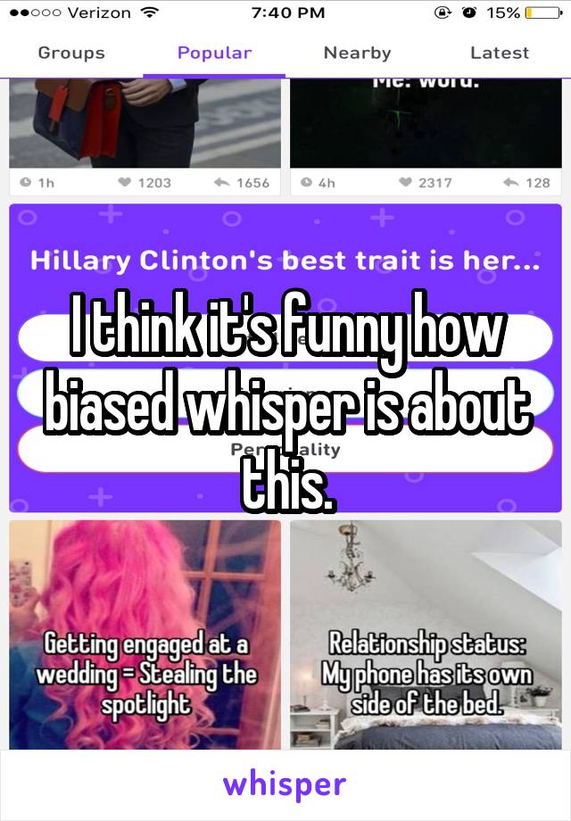 I think it's funny how biased whisper is about this.