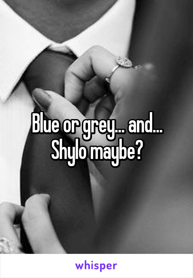 Blue or grey... and... Shylo maybe?