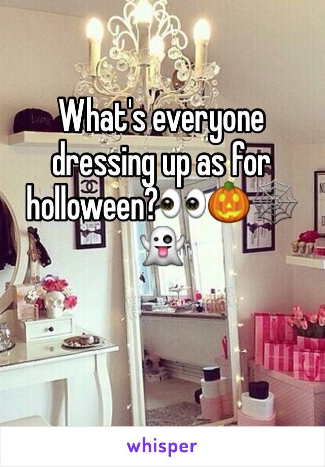 What's everyone dressing up as for holloween?👀🎃🕸👻
