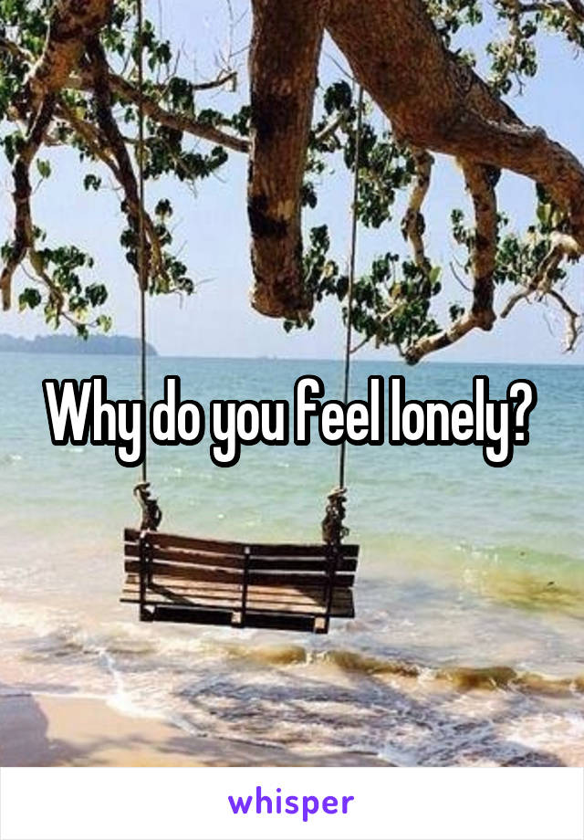 Why do you feel lonely? 