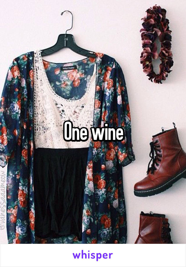 One wine