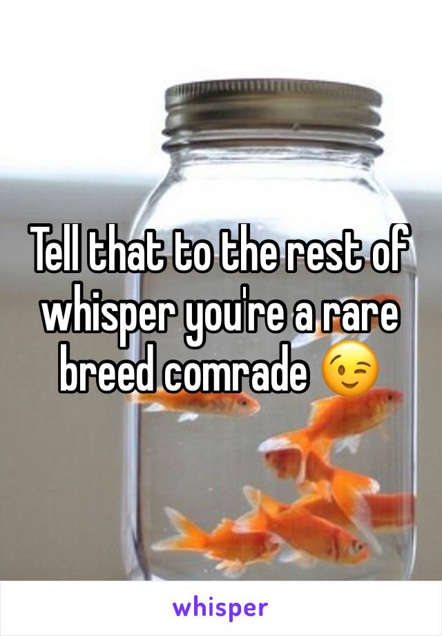 Tell that to the rest of whisper you're a rare breed comrade 😉