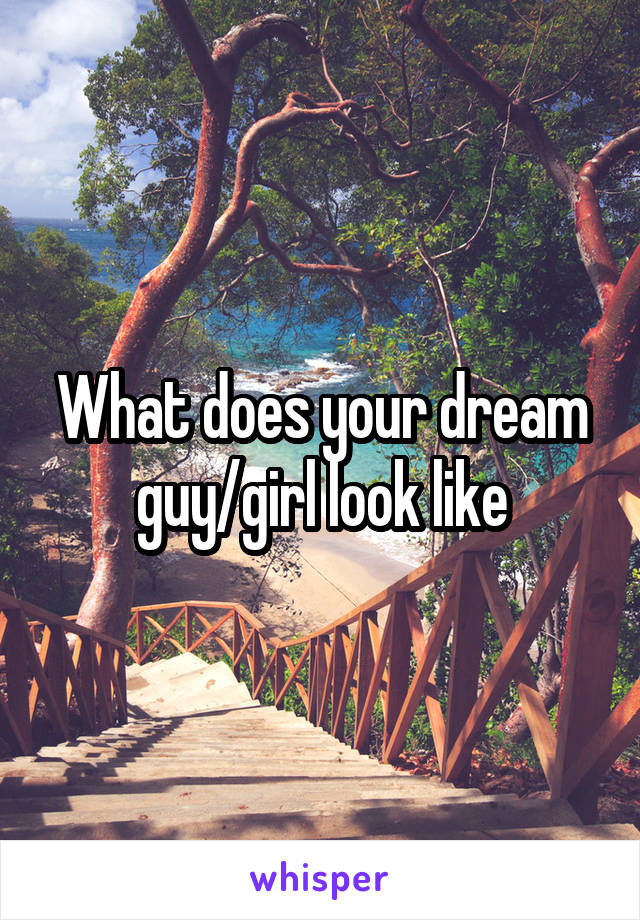 What does your dream guy/girl look like