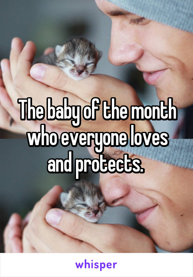The baby of the month who everyone loves and protects. 