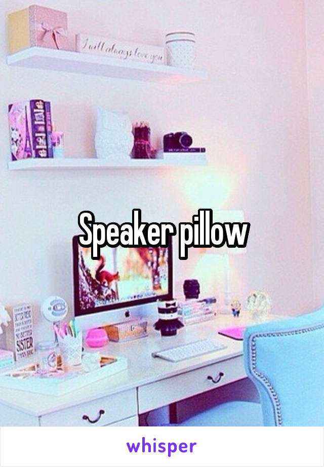 Speaker pillow