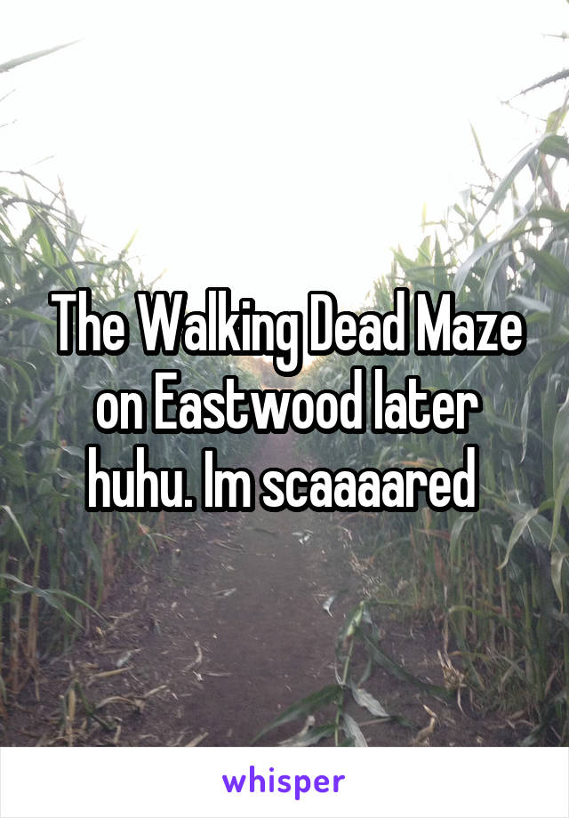 The Walking Dead Maze on Eastwood later huhu. Im scaaaared 