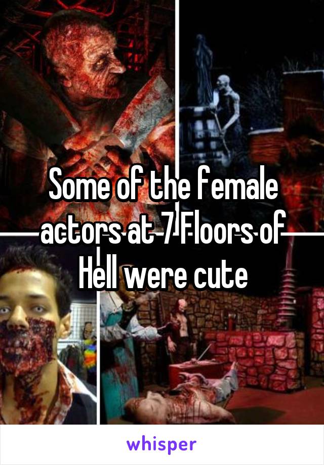 Some of the female actors at 7 Floors of Hell were cute