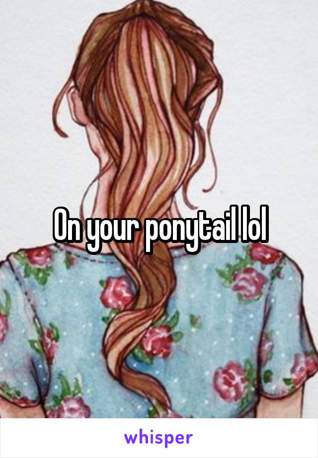 On your ponytail lol