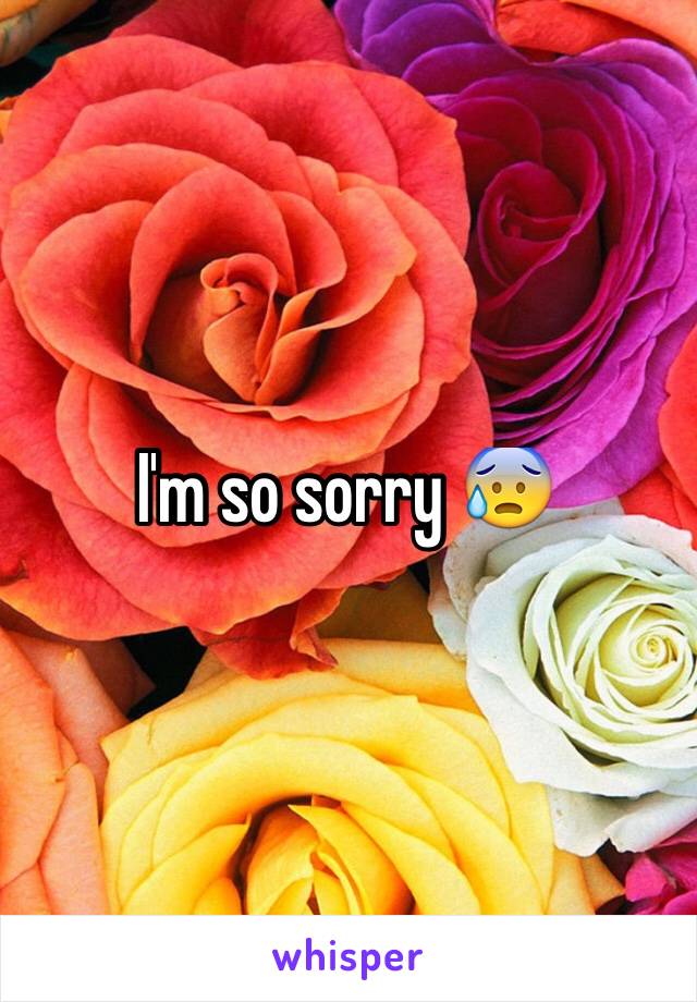 I'm so sorry 😰