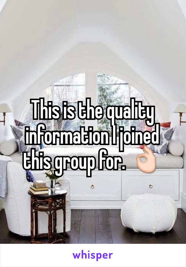 This is the quality information I joined this group for. 👌