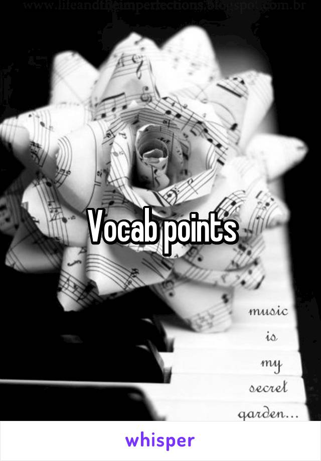 Vocab points