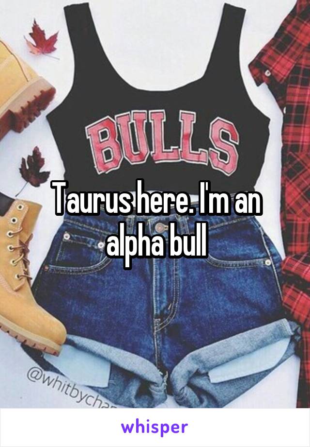 Taurus here. I'm an alpha bull