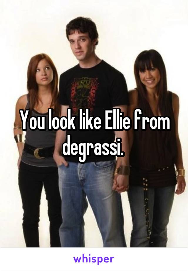 You look like Ellie from degrassi. 