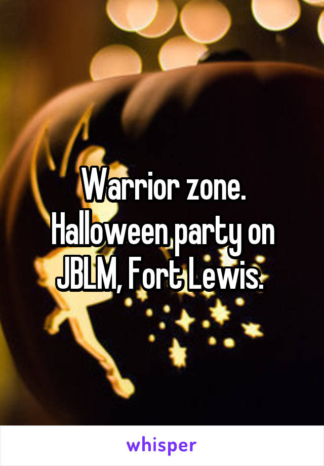 Warrior zone. Halloween party on JBLM, Fort Lewis. 