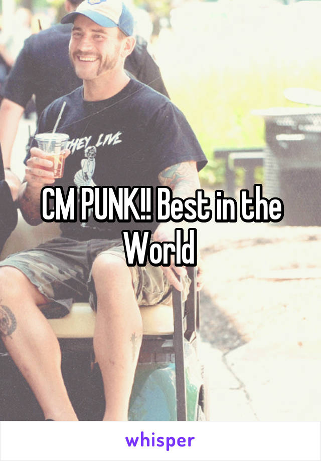 CM PUNK!! Best in the World 