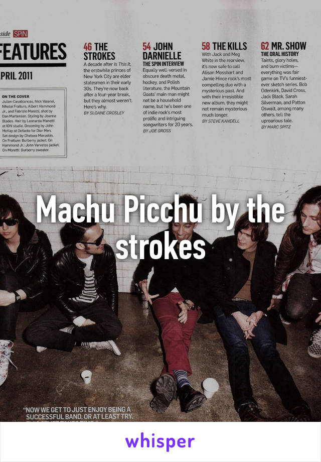 Machu Picchu by the strokes