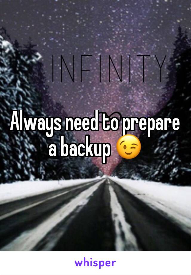 Always need to prepare a backup 😉