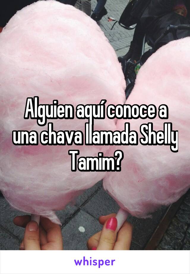 Alguien aquí conoce a una chava llamada Shelly Tamim?