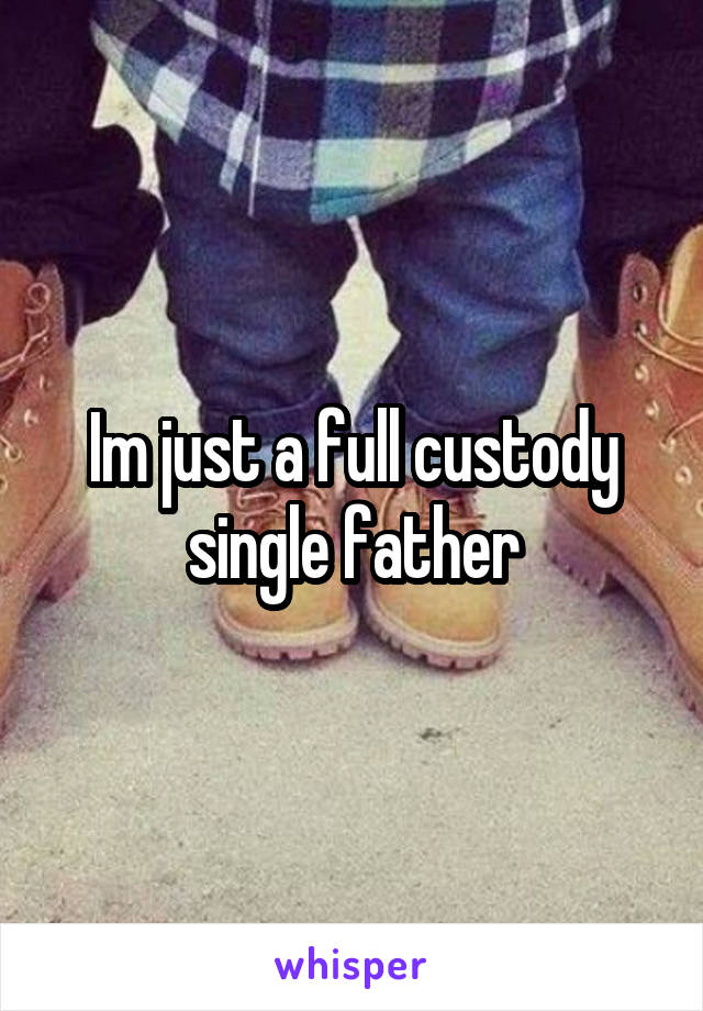 Im just a full custody single father