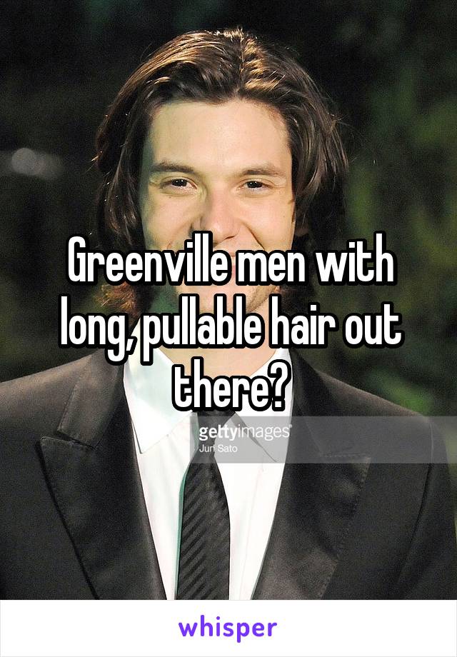 Greenville men with long, pullable hair out there?