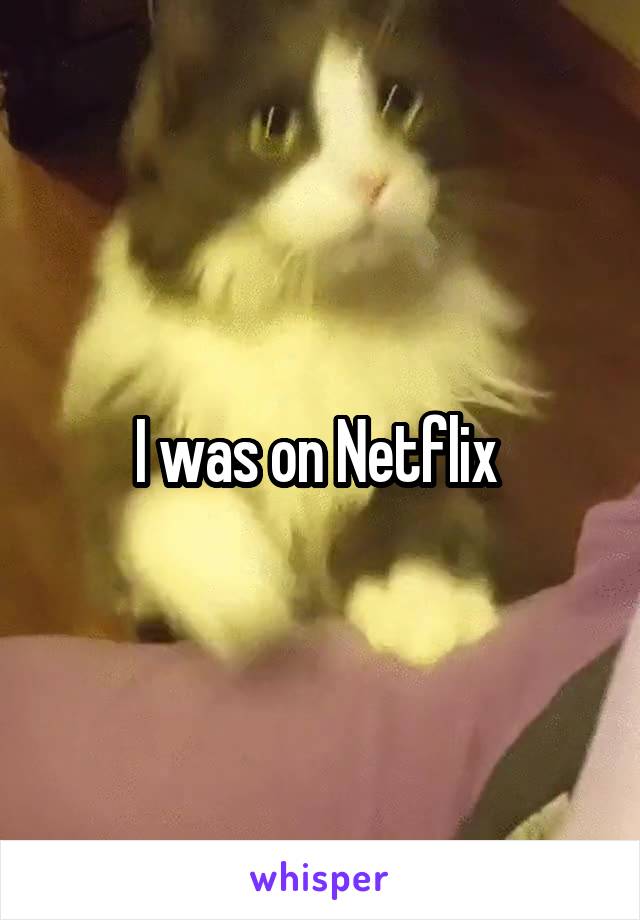 I was on Netflix 