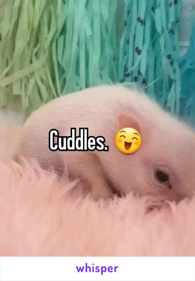 Cuddles. 😄