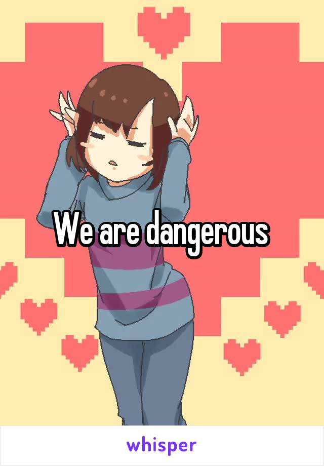 We are dangerous 
