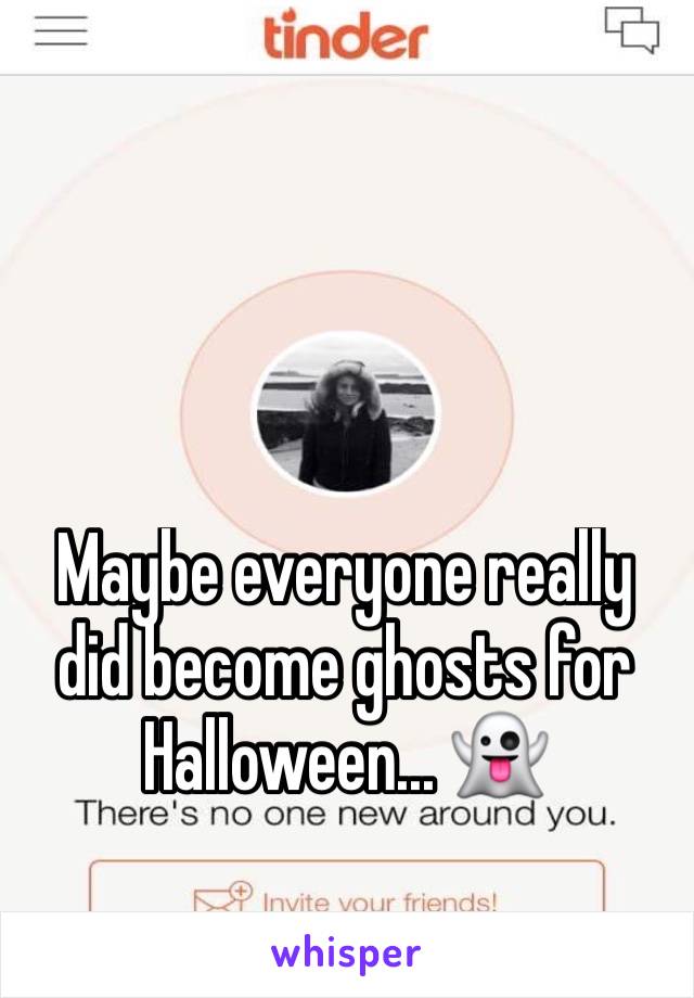 Maybe everyone really did become ghosts for Halloween... 👻 