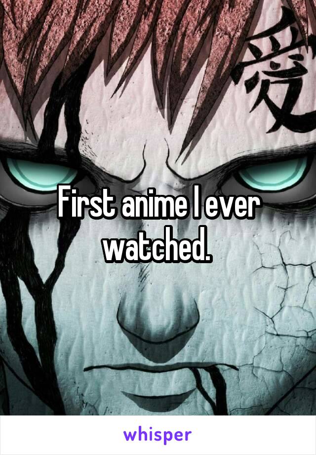First anime I ever watched. 