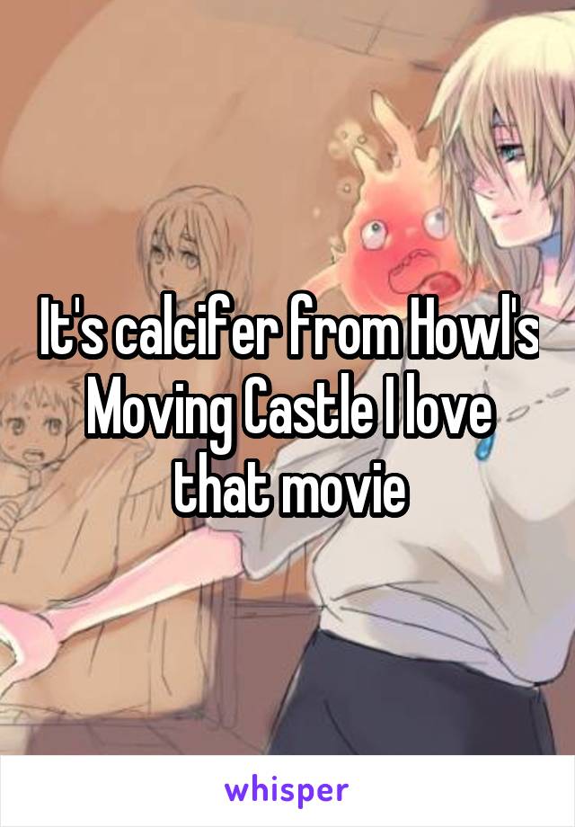 It's calcifer from Howl's Moving Castle I love that movie
