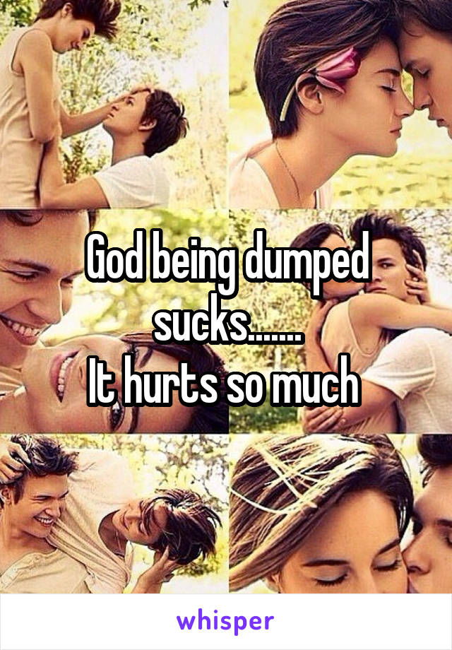 God being dumped sucks.......
It hurts so much 