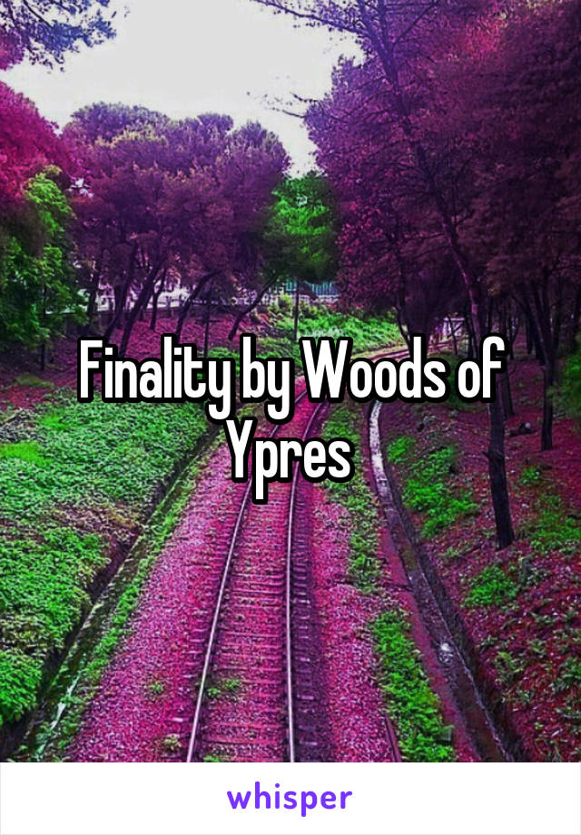 Finality by Woods of Ypres 