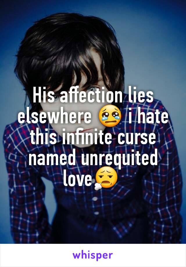 His affection lies elsewhere 😢 i hate this infinite curse named unrequited love😧 