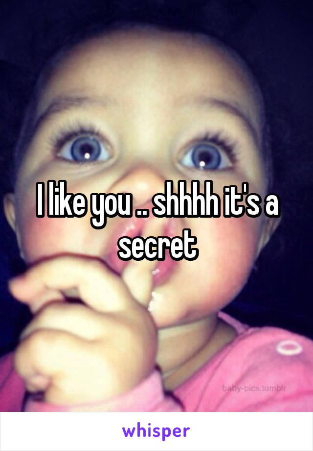 I like you .. shhhh it's a secret