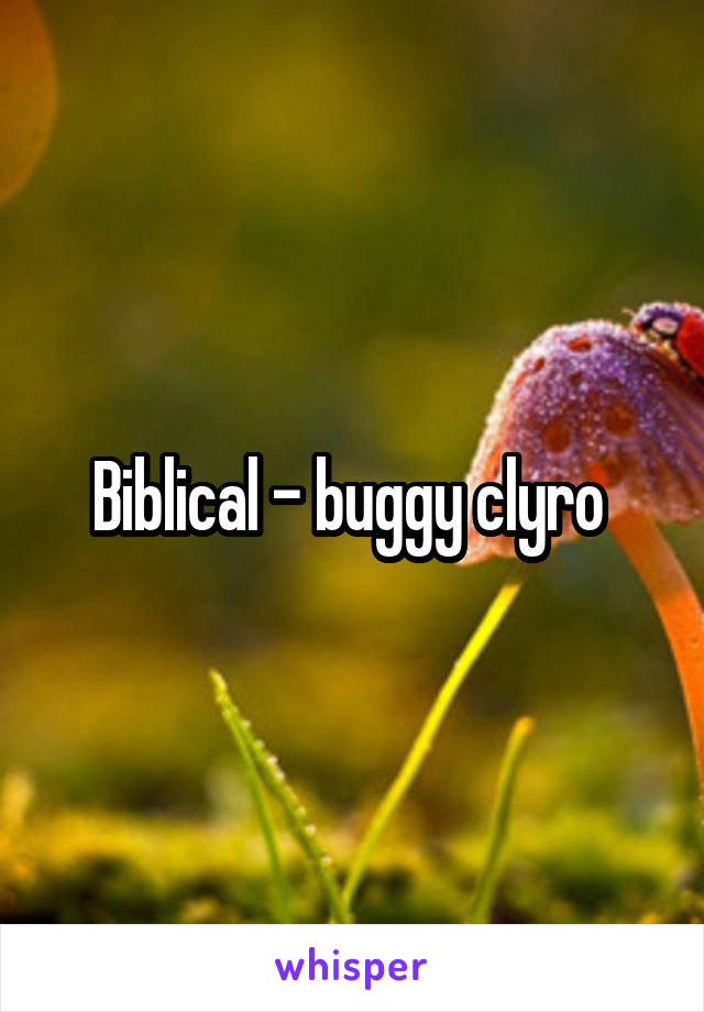 Biblical - buggy clyro 