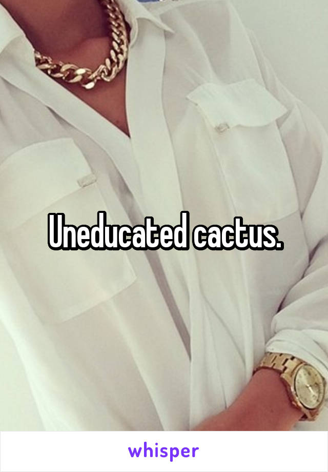 Uneducated cactus.