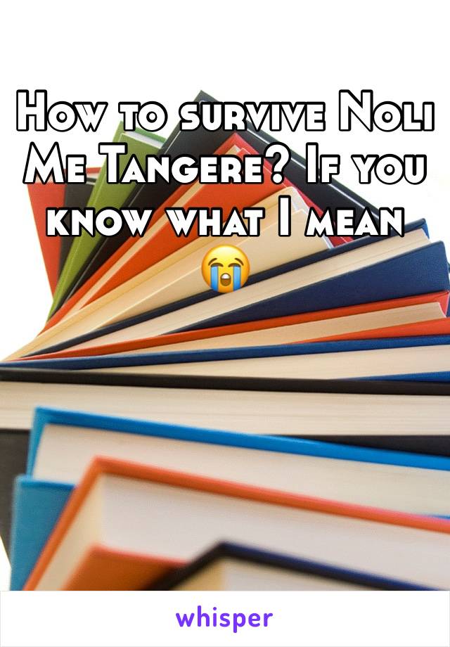 How to survive Noli Me Tangere? If you know what I mean 😭