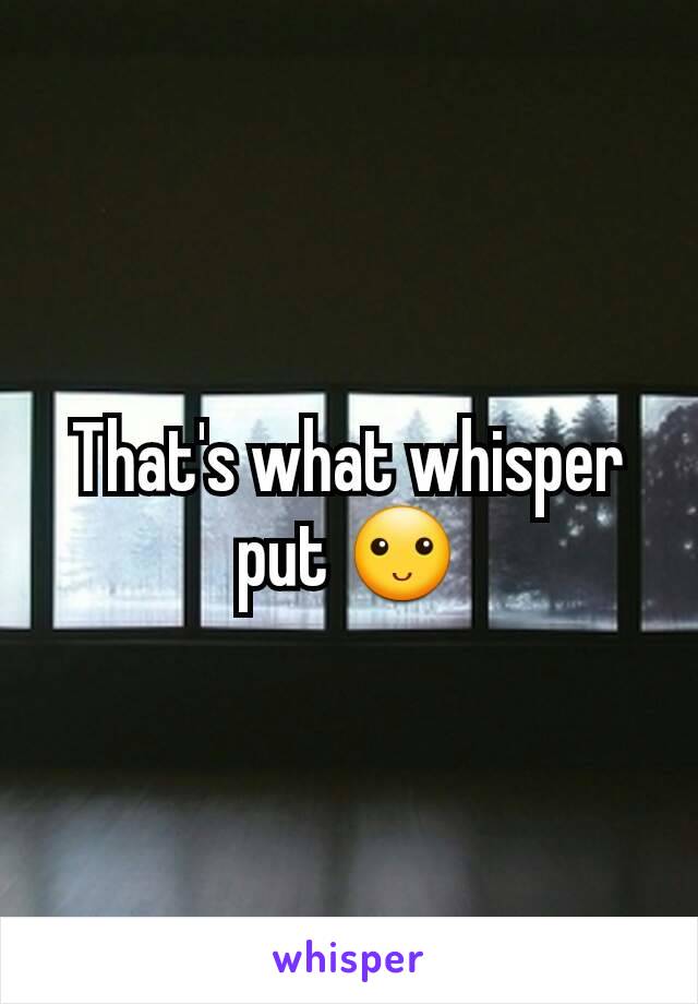 That's what whisper put 🙂