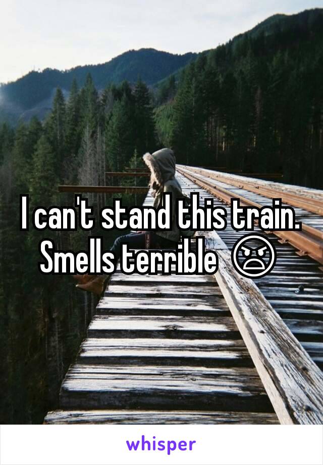 I can't stand this train. Smells terrible 😠