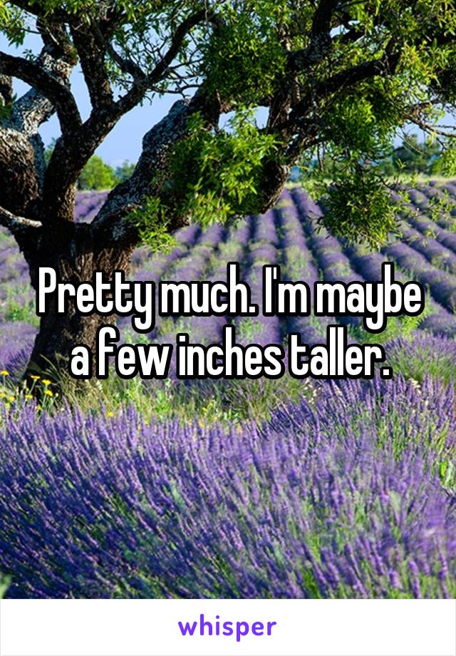Pretty much. I'm maybe a few inches taller.