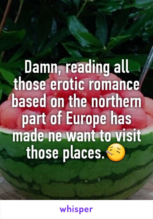 Damn, reading all those erotic romance based on the northern part of Europe has made ne want to visit those places.🤒