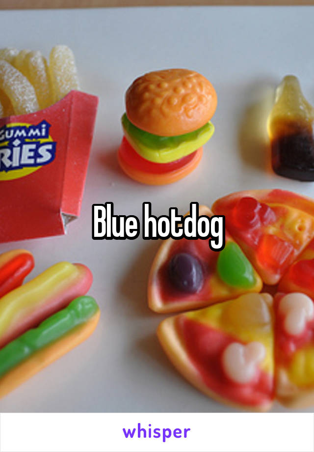Blue hotdog