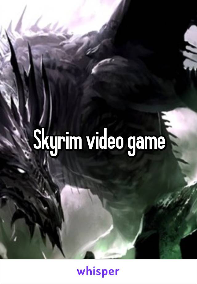 Skyrim video game