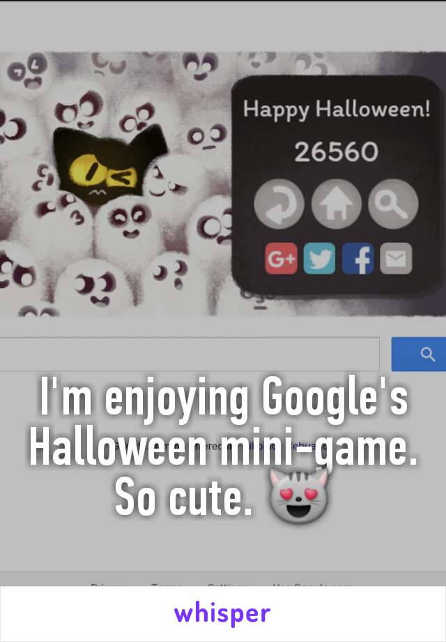 




I'm enjoying Google's Halloween mini-game.
So cute. 😻
