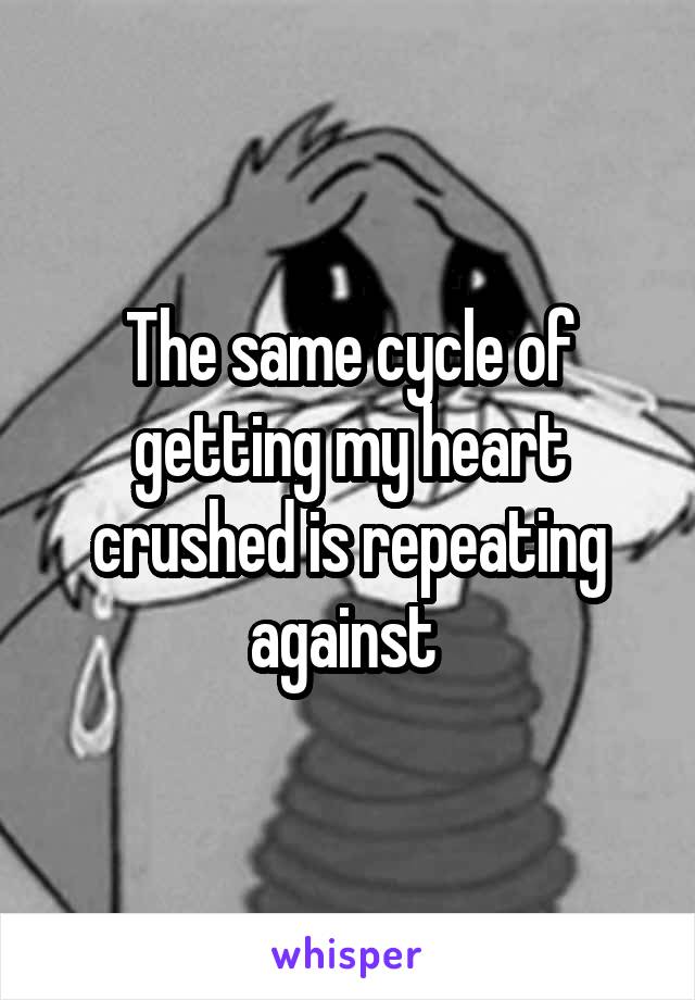 The same cycle of getting my heart crushed is repeating against 