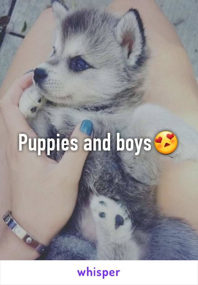 Puppies and boys😍