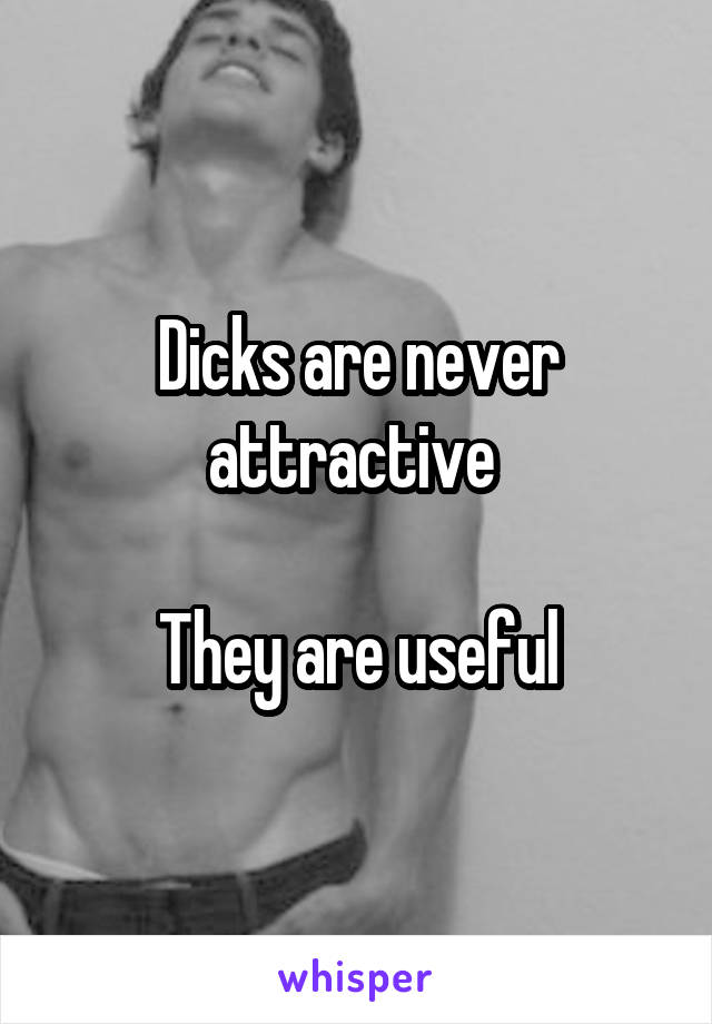 Dicks are never attractive 

They are useful