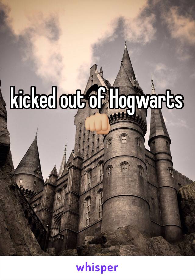 kicked out of Hogwarts 👊🏼