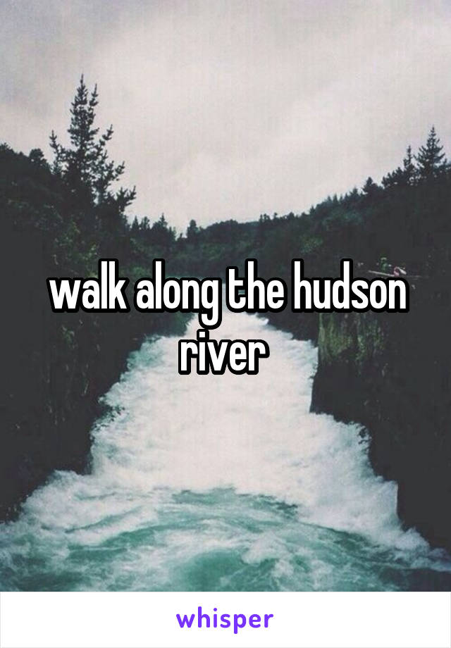 walk along the hudson river 